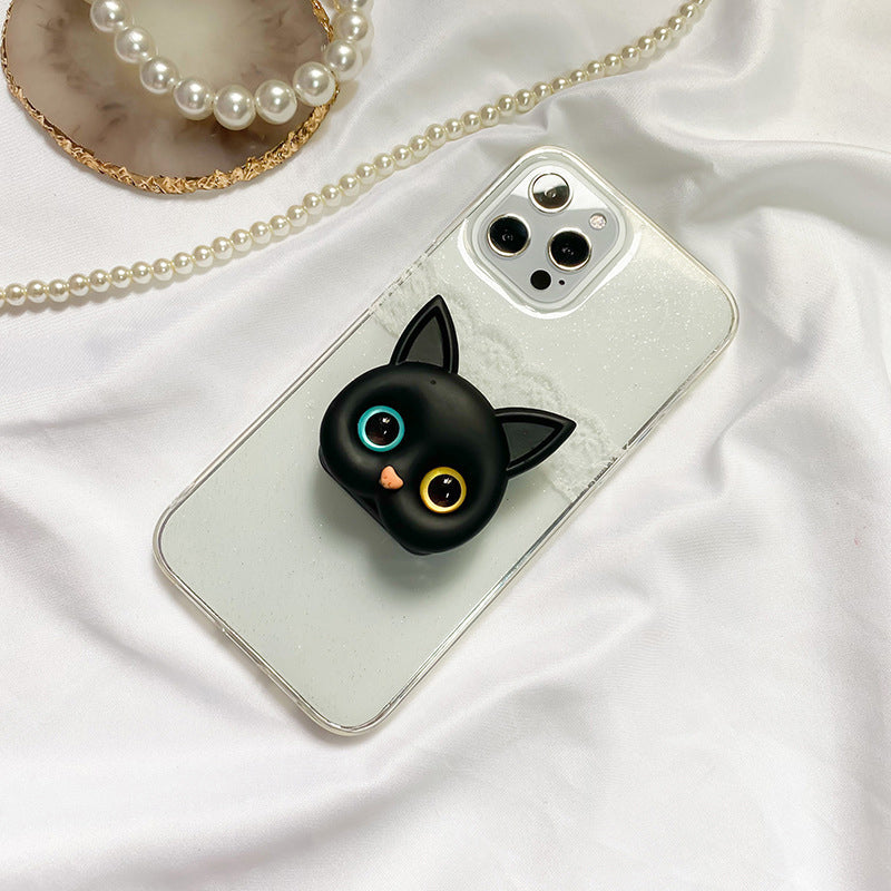 🐱3D Cute Kitten Phone Holder with mini Mirror