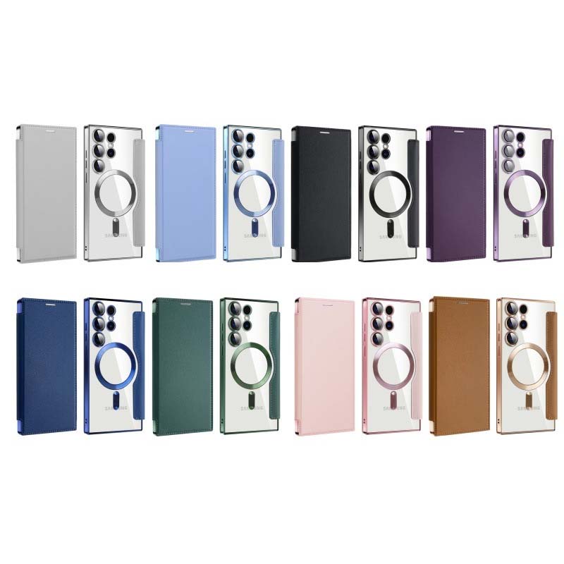 Leather Magnetic Flip Cover for Samsung Galaxy