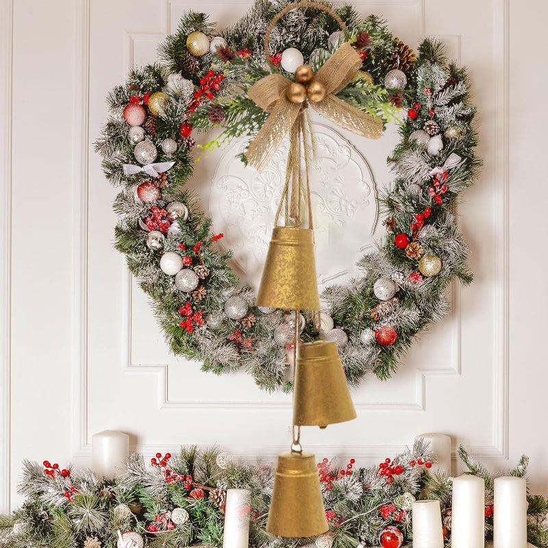 Metal Bells & Mini Wreath Door Hangers