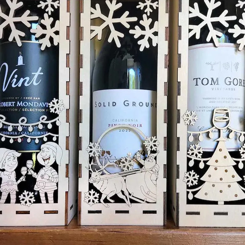 🔥Hot Sale 49%OFF🔥Christmas Funny Wooden Wine Box