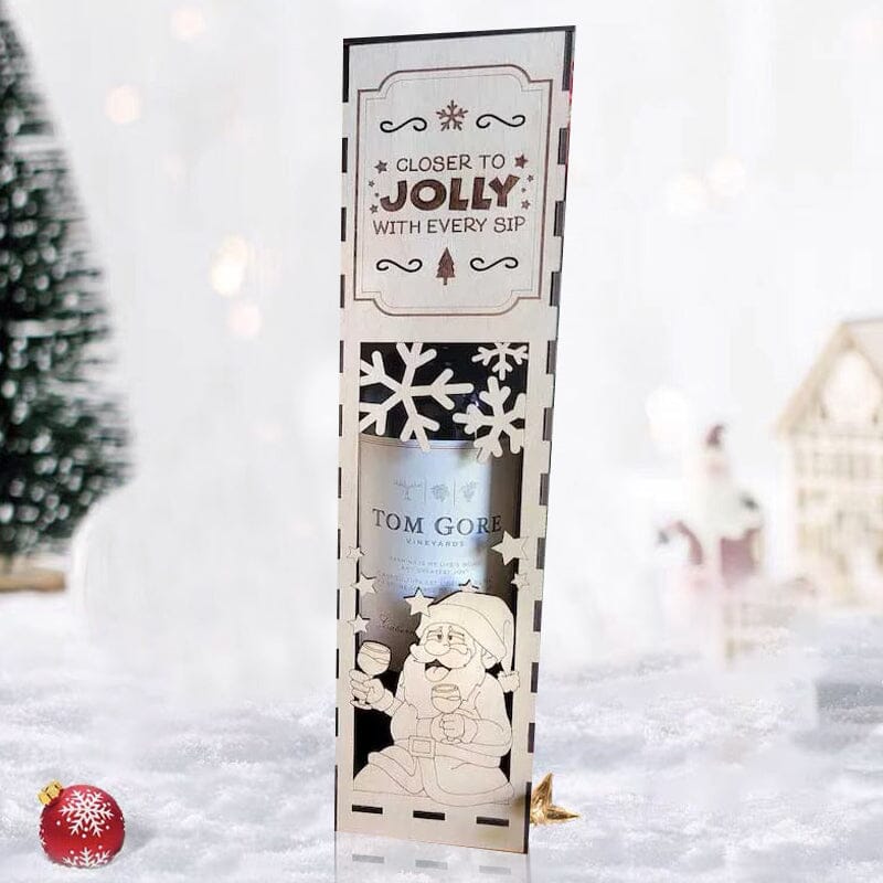 🔥Hot Sale 49%OFF🔥Christmas Funny Wooden Wine Box