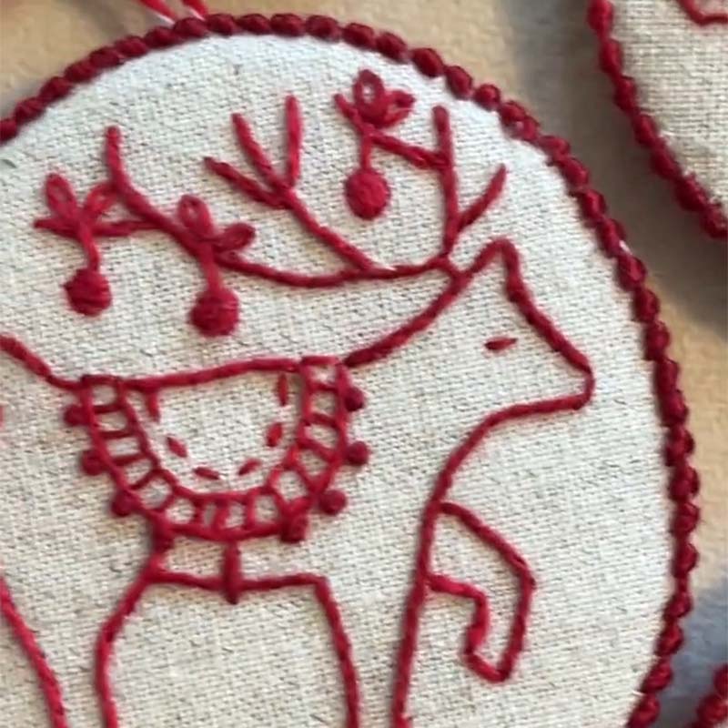 Last 24 Hours 49% OFF🎁🎄Hand Embroidery Christmas Ornaments Kit