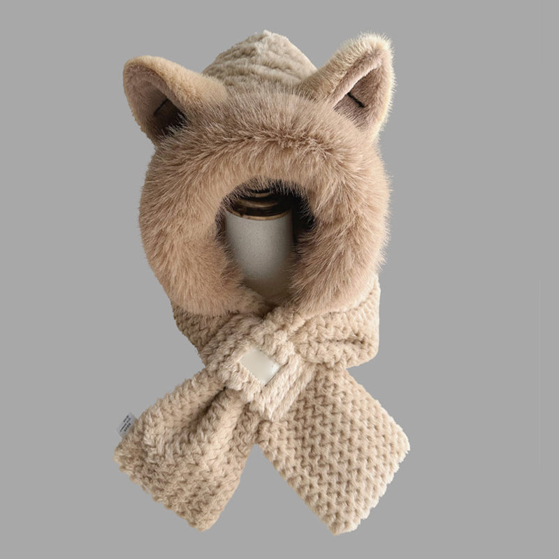 🦊Cute Fox Ears 2-in-1 Hat and Scarf🧣