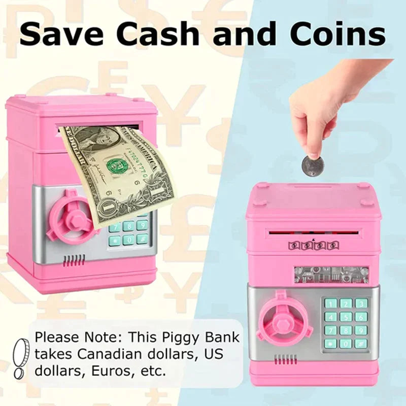 🌈🧸Electronic Password Piggy Bank - Mini ATM💥🎶