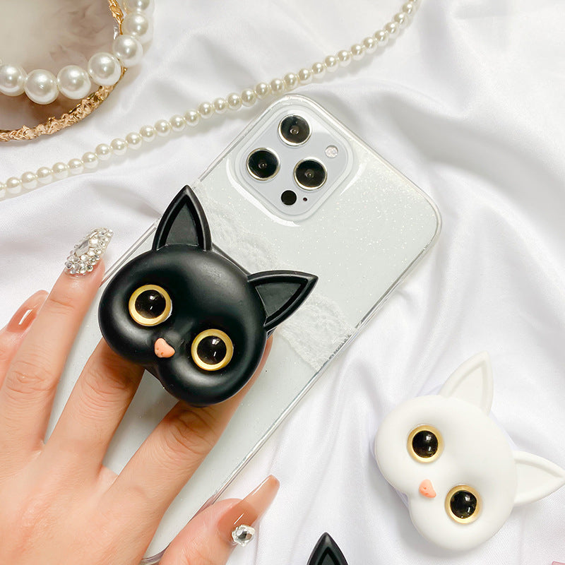 🐱3D Cute Kitten Phone Holder with mini Mirror