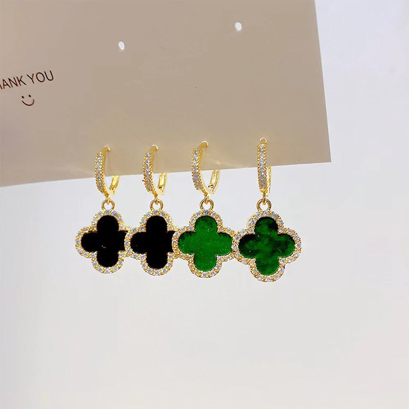 Four-leaf Clover Ear Hook Earrings