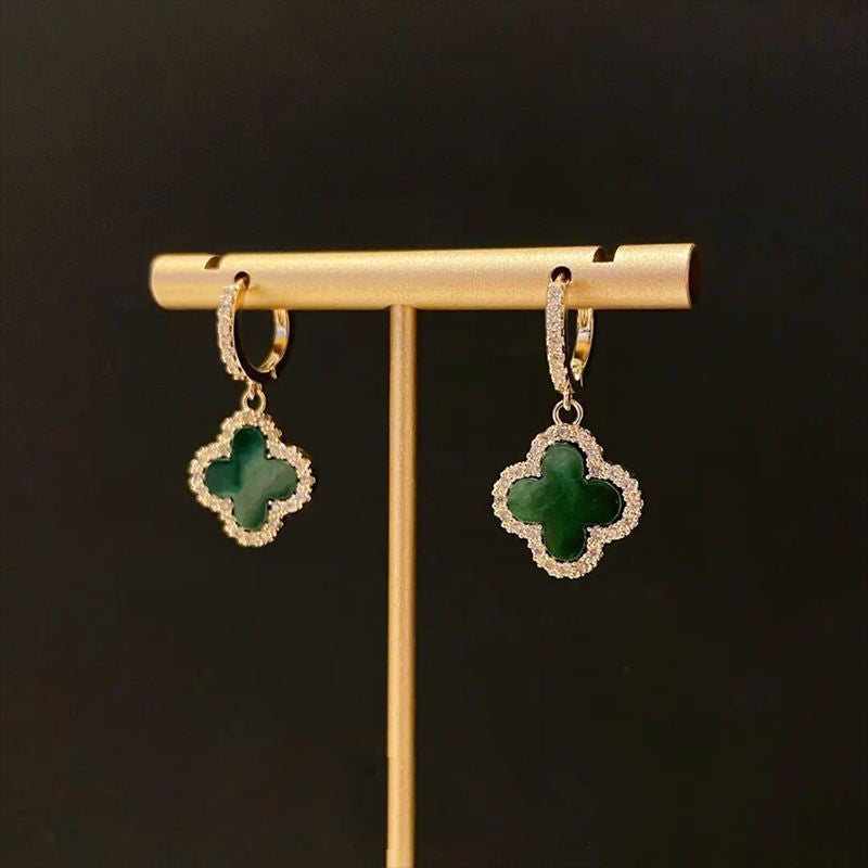 Four-leaf Clover Ear Hook Earrings