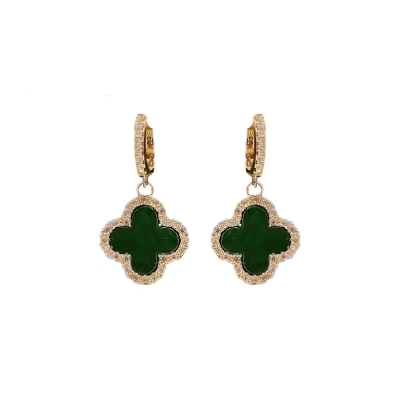 Four-leaf Clover Ear Hook Earrings