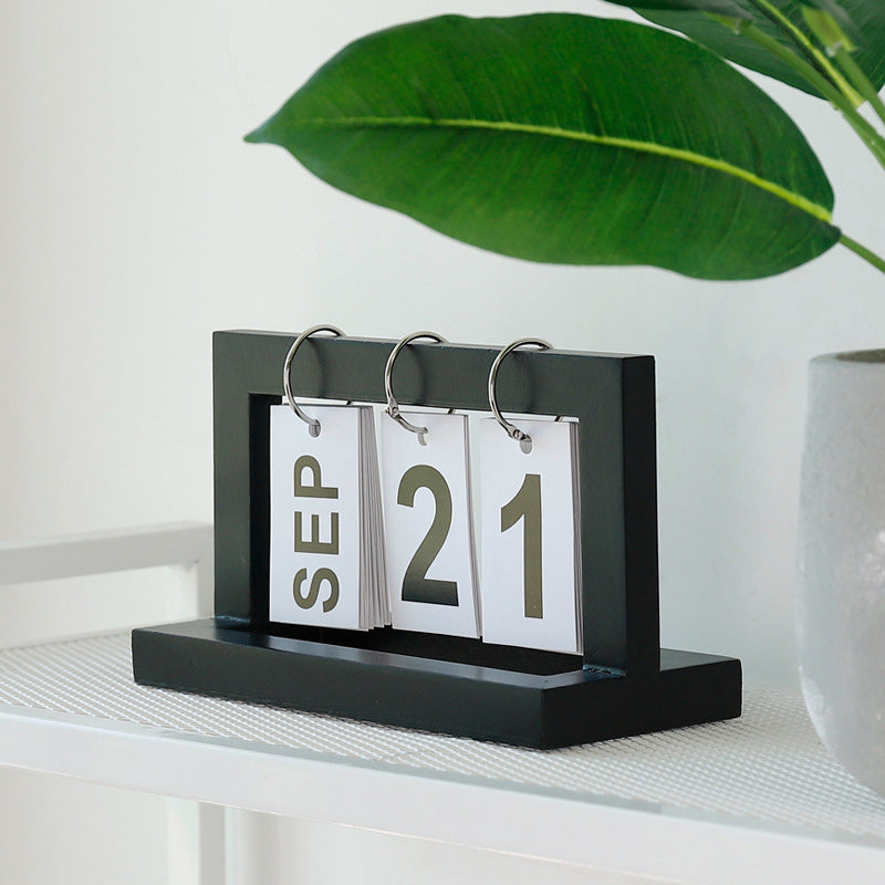 Dutch Teak Wood Calendar