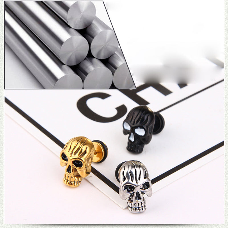 Skull Ear Piercing Earring Stud