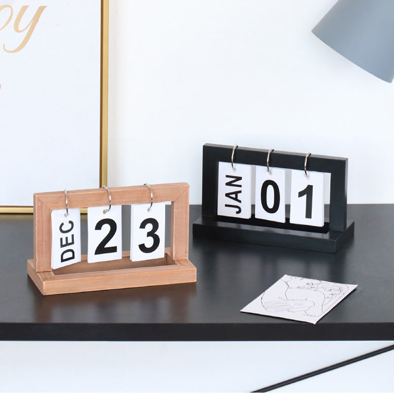 Dutch Teak Wood Calendar