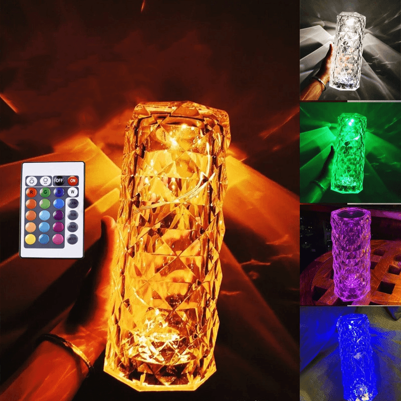 🌈✨Rose Rays Crystal Diamond Table Lamp🌸💐