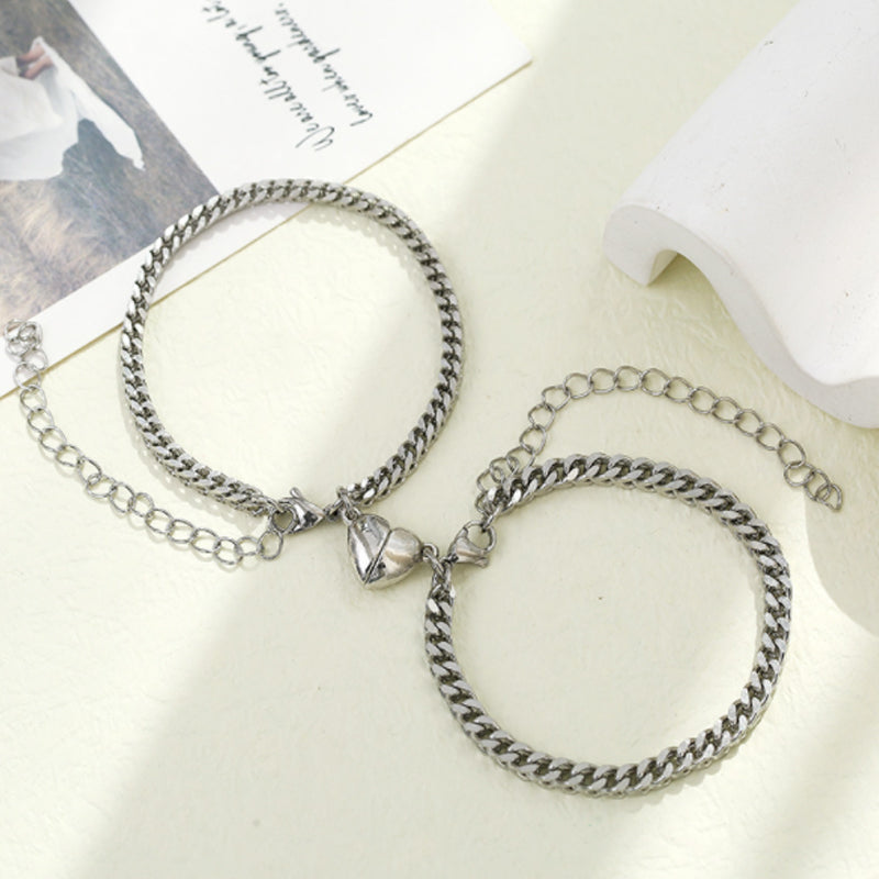 Magnetic Heart Bracelet Set