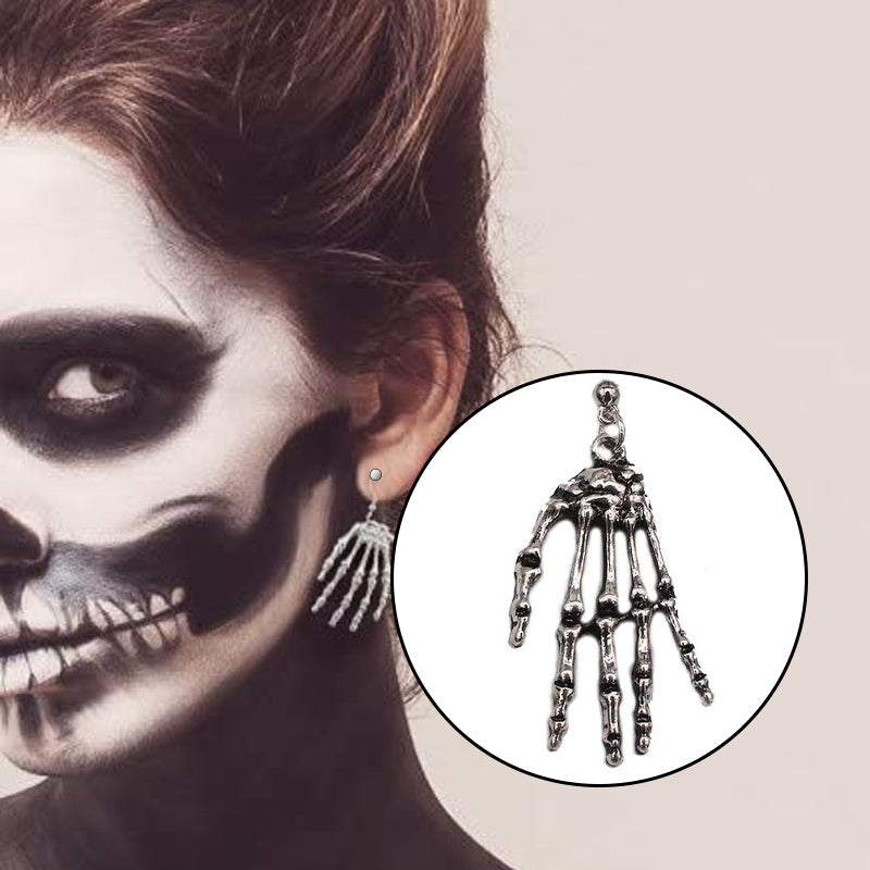 Women's Asymmetric Skull Hand Earrings