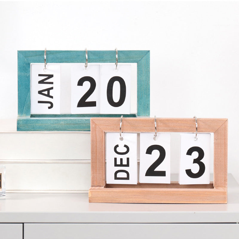 Dutch Teak Wood Calendar