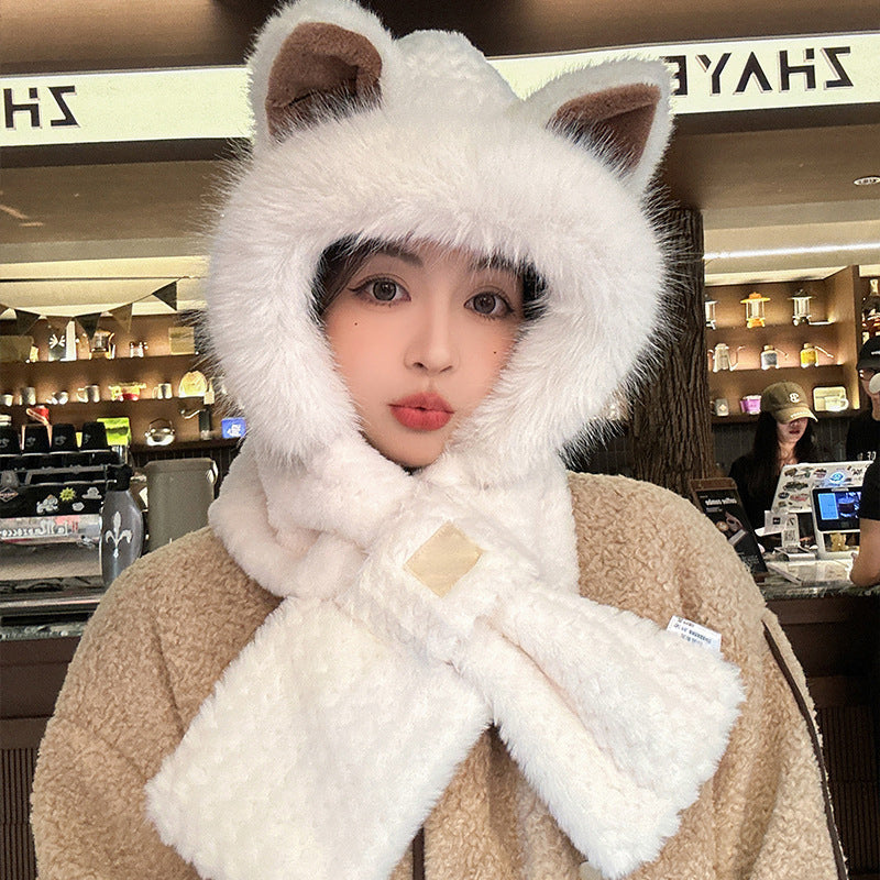 🦊Cute Fox Ears 2-in-1 Hat and Scarf🧣