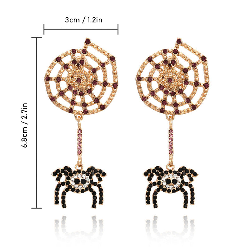 Halloween Spider Web Earrings