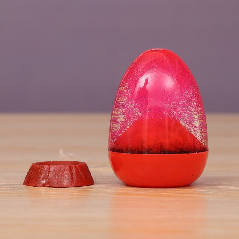 Volcano Eruption Egg Shape Sandglass Liquid Hourglass