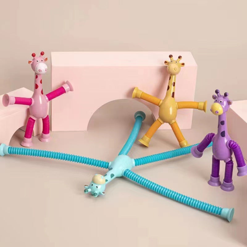 🦒Telescopic suction cup giraffe toy