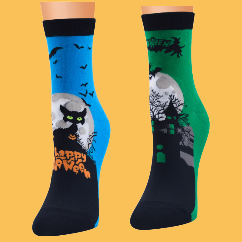 Halloween Style Socks (6 Pairs)