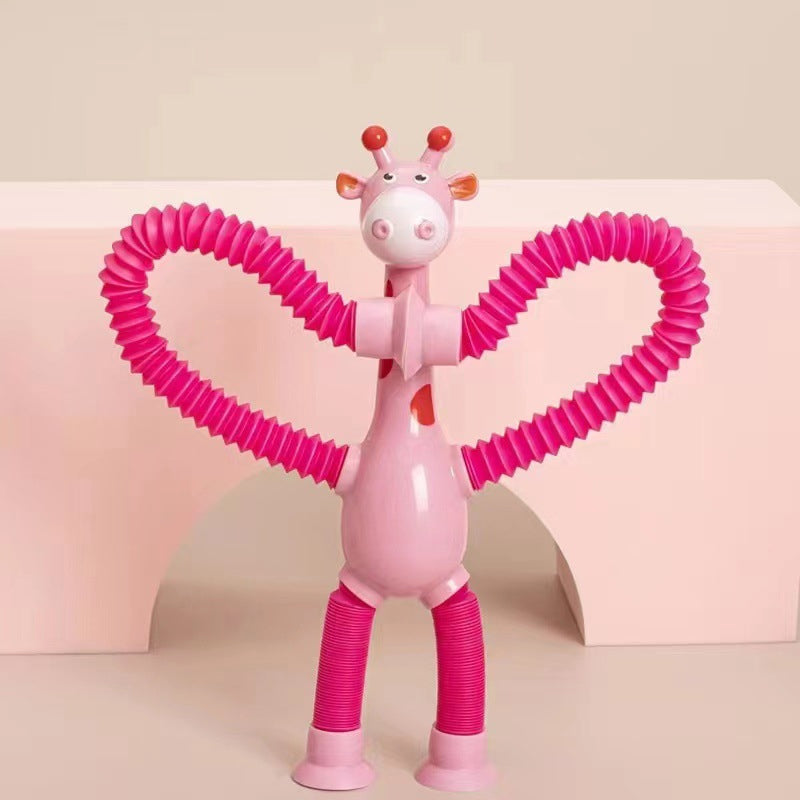 🦒Telescopic suction cup giraffe toy