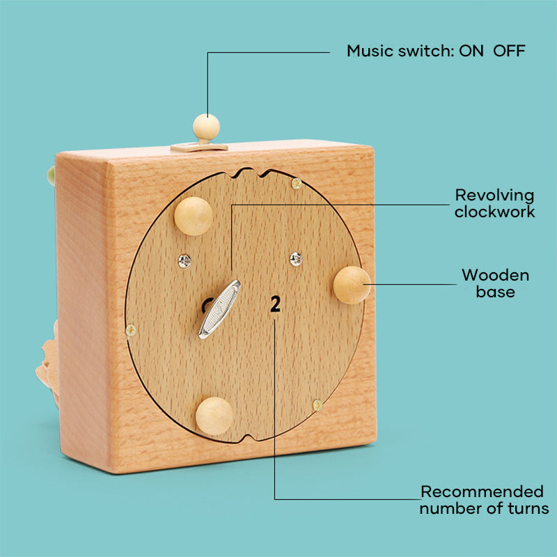 Handmade Wooden Rotating Music Boxes