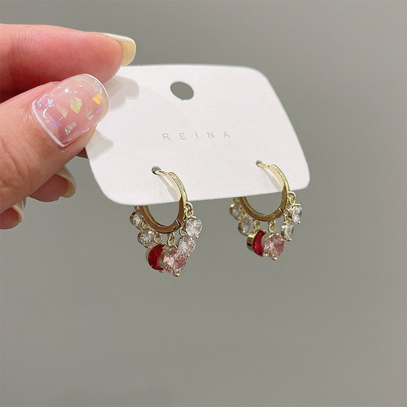 Shiny Diamon Drop Earrings