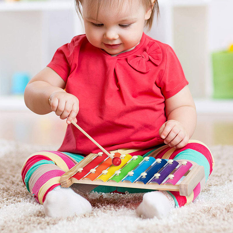 Wooden Octave Knocking Piano Baby Beat Xylophone