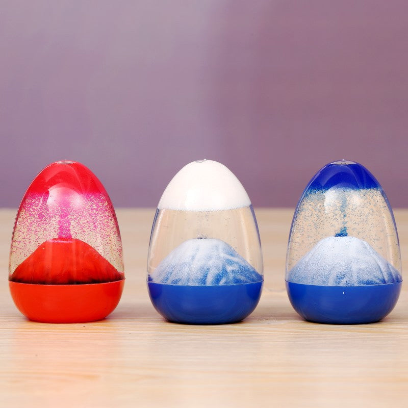 Volcano Eruption Egg Shape Sandglass Liquid Hourglass