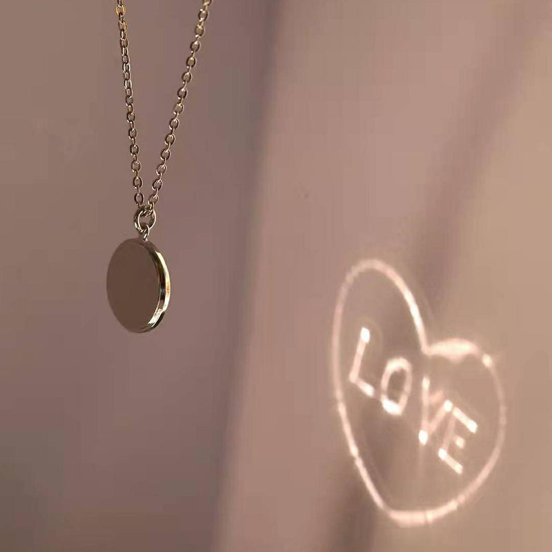 Personalized Confession of Love Diffraction Projection Necklace