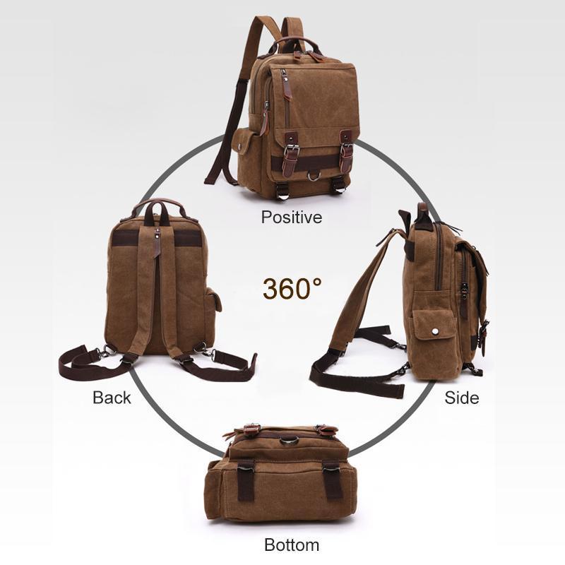 Double Buckle Pocket Zippers Backpack