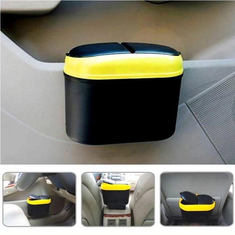 Car Trash Can with Double Lids