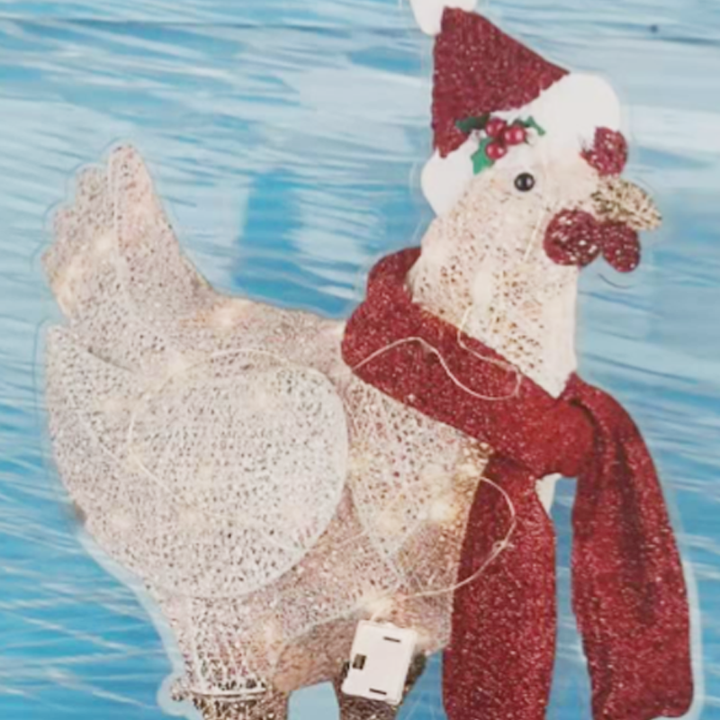 2D Chicken Holiday Decoration