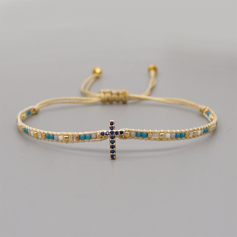 Diamond Cross Bracelet