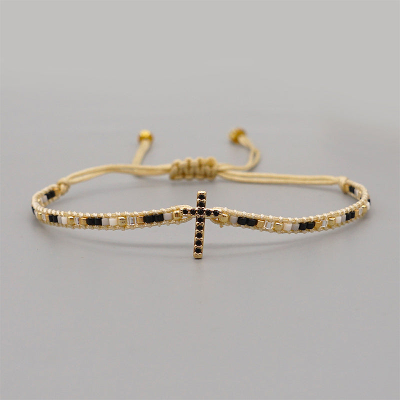 Diamond Cross Bracelet