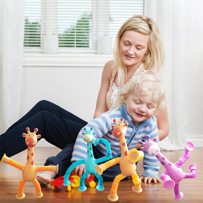 🦒Telescopic suction cup giraffe toy