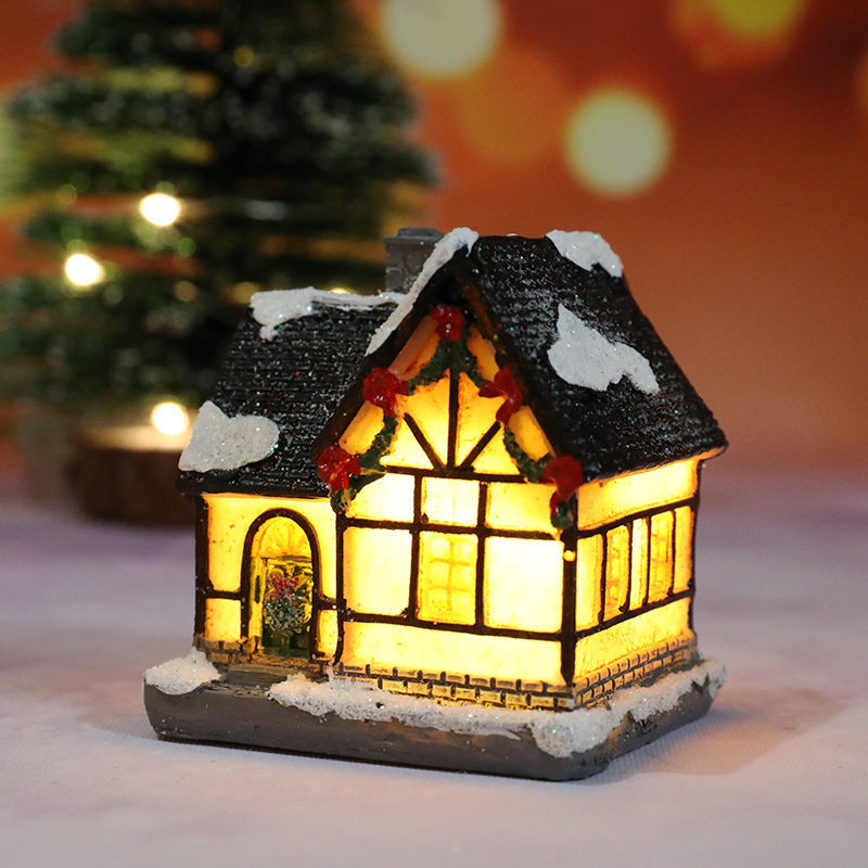 Christmas decoration resin small house