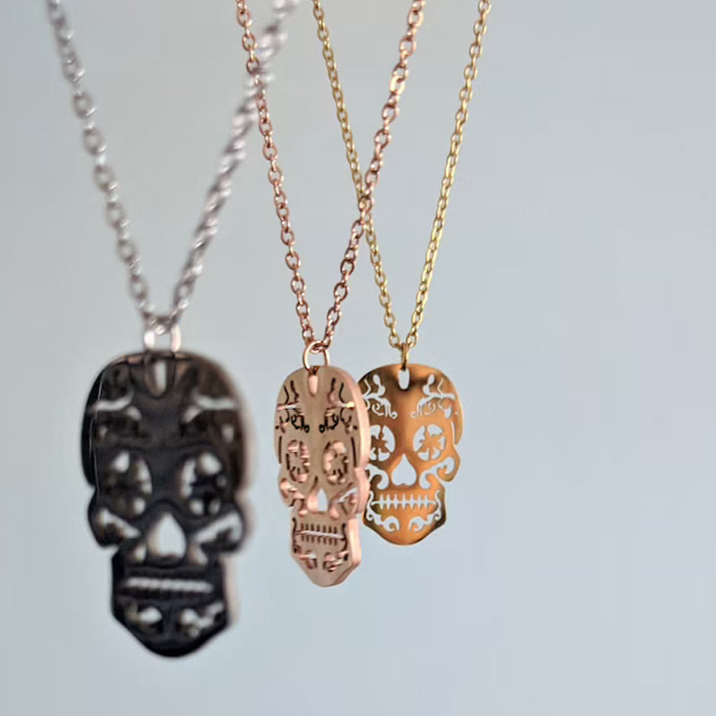 Vintage Skeleton Pendant Necklace