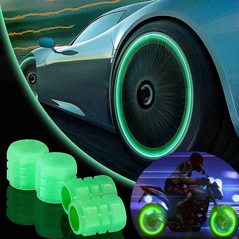 Universal Fluorescent Tire Valve Caps (4 PCS/Set)