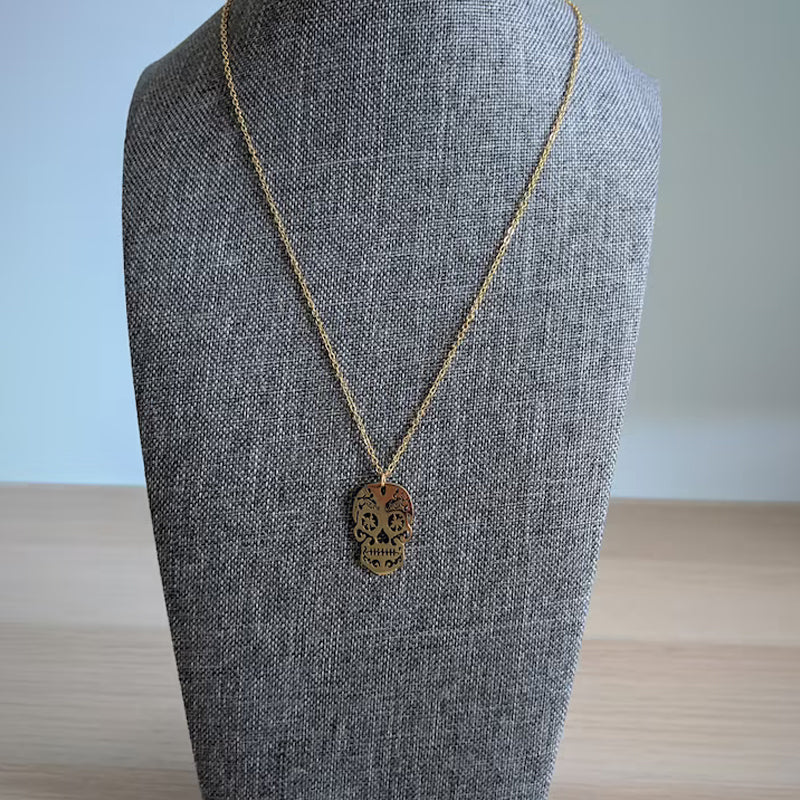 Vintage Skeleton Pendant Necklace