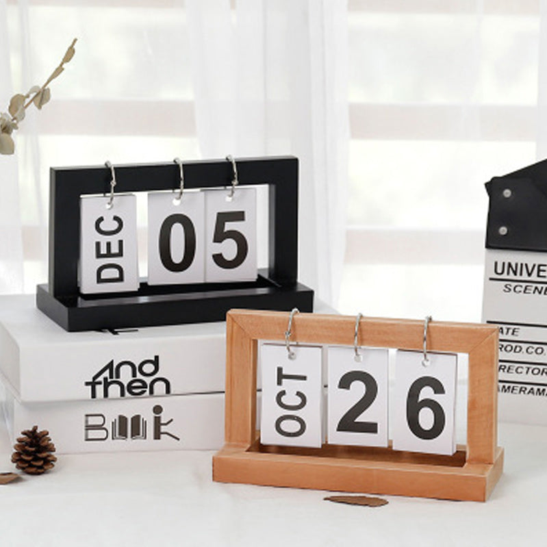 Dutch Teak Wood Calendar