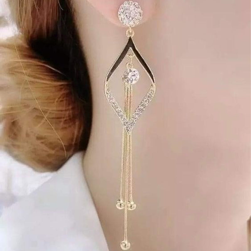 Geometric tassel earrings