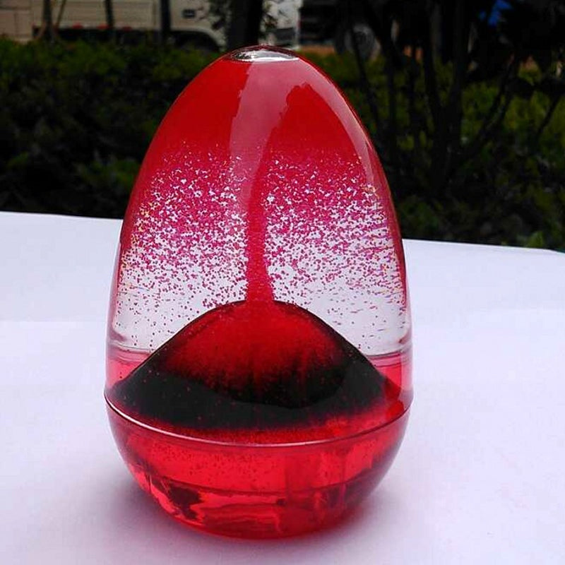 Volcano Eruption Egg Shape Sandglass Liquid Hourglass