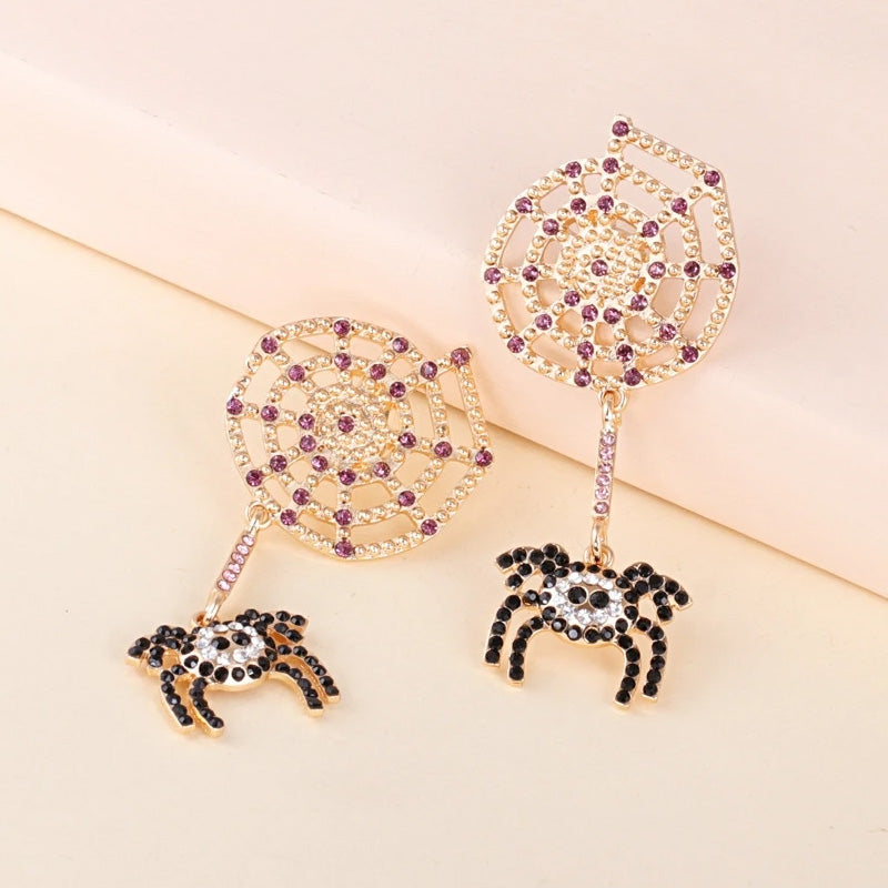 Halloween Spider Web Earrings