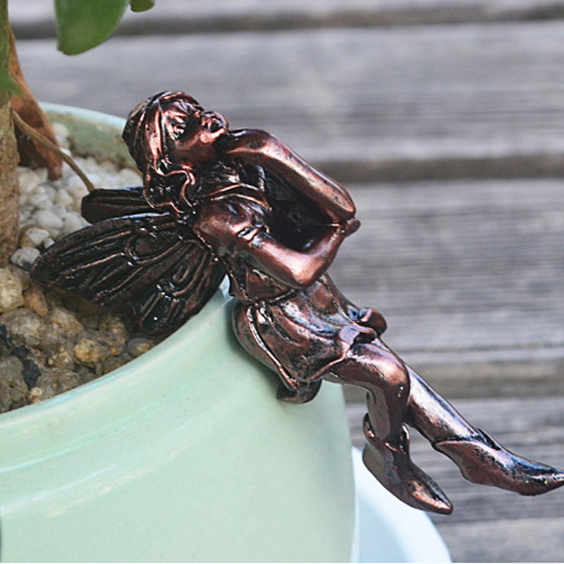 Resin Angel Flower Pot Ornament