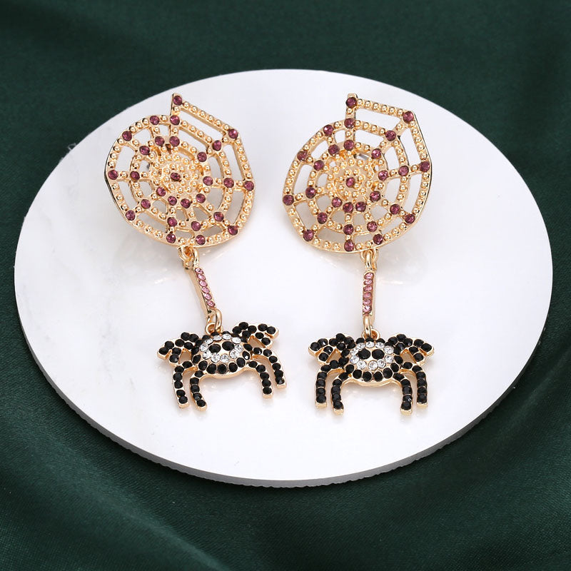 Halloween Spider Web Earrings