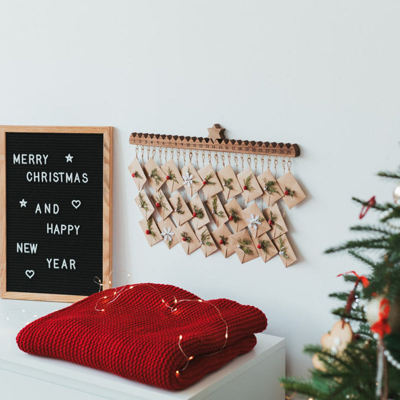 Wooden Christmas Day Calendar Jesus Ornaments