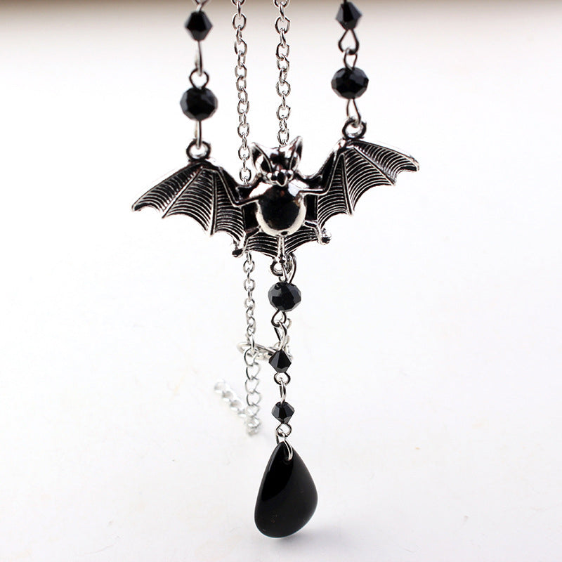 Gothic Bat Pendant Necklace