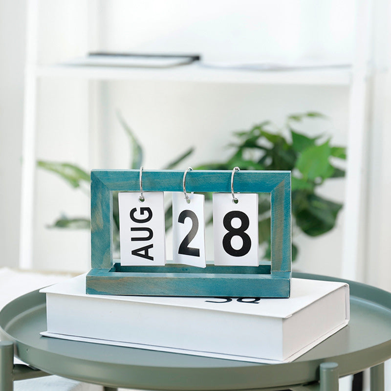 Dutch Teak Wood Calendar