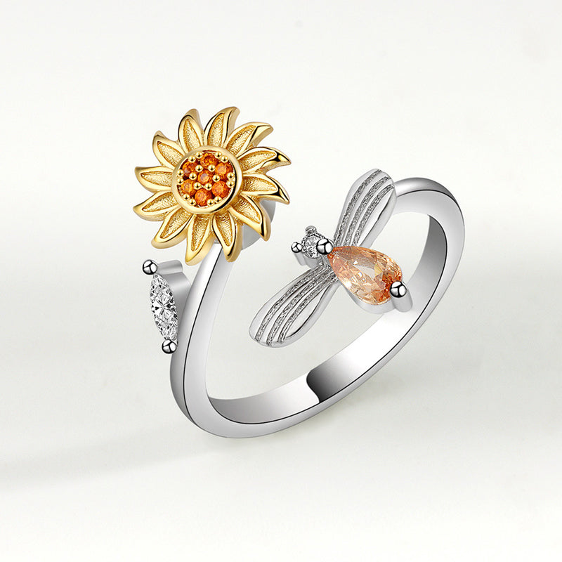 To My Daughter Sunflower Fidget Ring